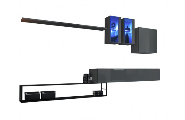 Woonkamer meubel Compleet set 6-delige Designer woonwand Luxe meubels Dressoir.