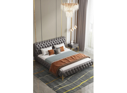 Chesterfield bed gestoffeerd design luxe dubbele hotelbedden luxe hotel nieuw