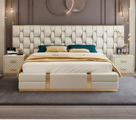 Beddensprei Ontwerp Luxe Dubbele Hotelbedden beige Luxe Hotel Nieuw
