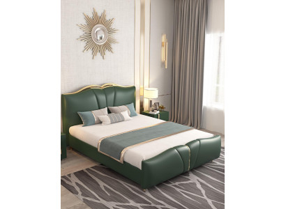 Bed Bekleding Ontwerp Luxe Dubbele Hotelbedden Groen Luxe Hotel Chesterfield