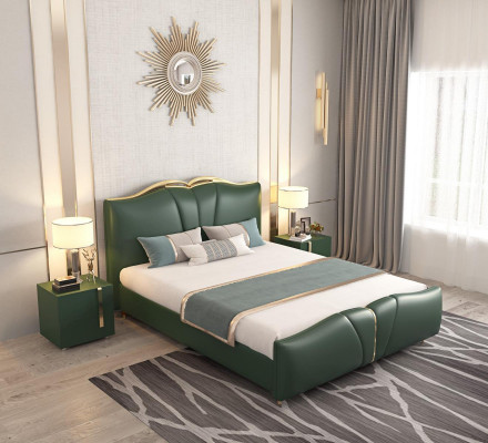 Ontwerp tweepersoonsbed bed slaapkamer meubilair 3-dlg set bedden compleet nachtkastjes
