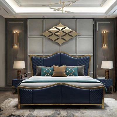 Slaapkamer set ontwerper luxe groep set bed 2x nachtkastje 3 delig Nieuw