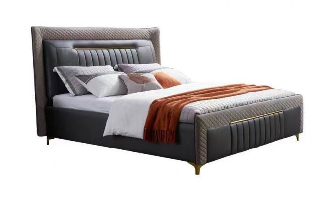 Modern bedden moderne luxe leren bed hotelbed tweepersoonsbed nieuw
