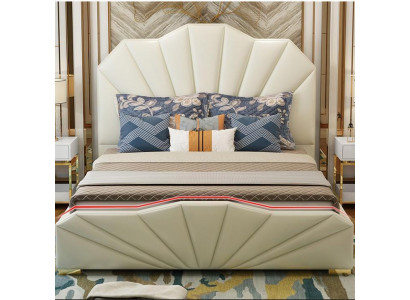 Ontwerp leren bedden hotel tweepersoonsbed slaapkamer meubilair inrichting