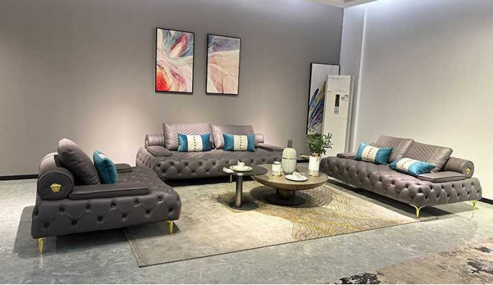 Woonkamer set 3-delig zwart Woonkamer bankstel 3 + 2 + 1-zits Nieuw Hout.