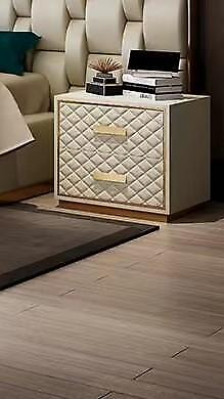 Ontwerp nachtkastje bijzettafel slaapkamer luxe console tafels hout