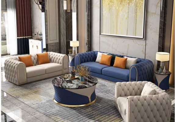 Luxe woonkamerset 3-delig Chesterfield-modern design bankstel 3+2+1 designer
