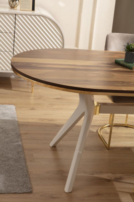 Eetkamer luxe stoel eetgroep eettafel tafel stoelen wit set van 8 delen