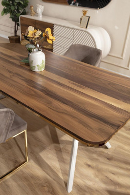 Eetkamer luxe stoel eetgroep eettafel tafel stoelen wit set van 8 delen