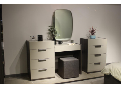 Kaptafel met spiegel Make-up Slaapkamer Design Meubels Hout 2-delig Nieuw