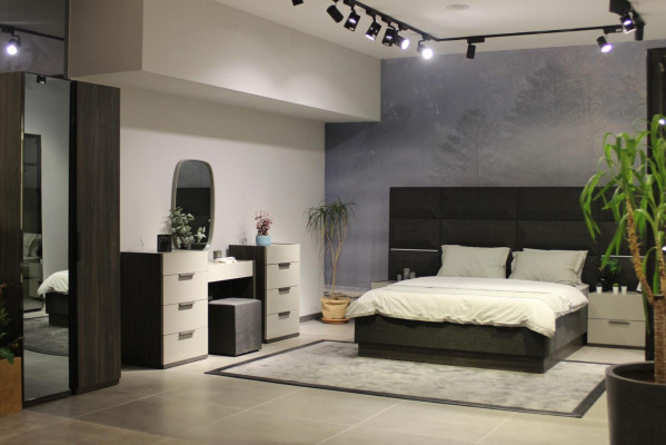Kaptafel met spiegel Make-up Slaapkamer Design Meubels Hout 2-delig Nieuw