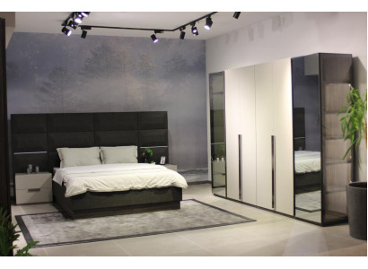Compleet slaapkamer meubel set Bed 2x Nachtkastje Kaptafel Spiegel 8 delen Nieuw