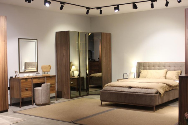 Slaapkamerset Bed + 2x Nachtkastjes Commode Kledingkast Luxe Set Nieuw