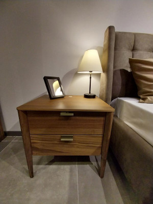 Designer Slaapkamer Set Luxe Bed 2x Nachtkastje Hout Volledig nieuw 3-delig.