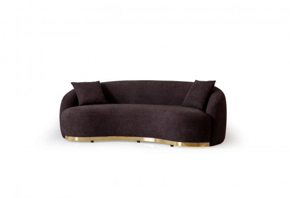 Designer bankstel 4 - zits bruine kleur nieuw in moderne woonkamer.