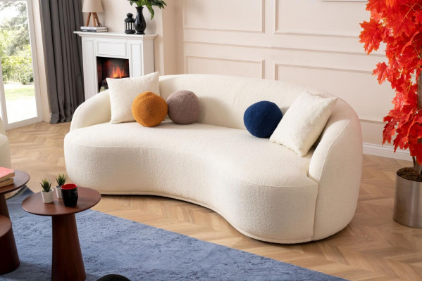 Design Bank Half Ronde Banken Luxe Bank Beklede Meubelen 4-Zits xxl groot