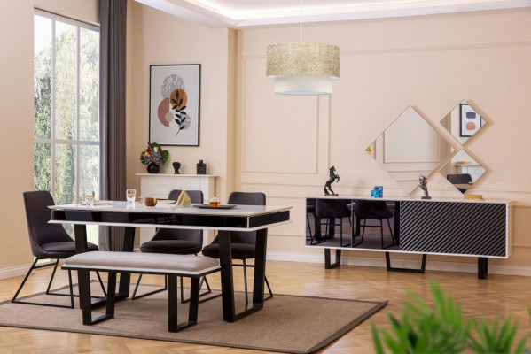 Ontwerpers Eetkamer Set 10-delig Luxe Meubelen stijlvol Eetgroep Dressoir