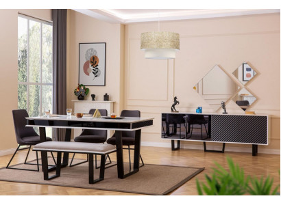 Ontwerpers Eetkamer Set 10-delig Luxe Meubelen stijlvol Eetgroep Dressoir