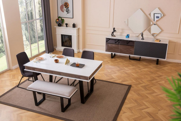 Ontwerpers Eetkamer Set 10-delig Luxe Meubelen stijlvol Eetgroep Dressoir