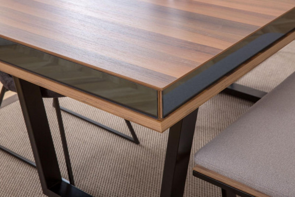 Eetkamerset Eettafel 4x Stoelen Bank Dressoir Eetgroep 3x Spiegels 10 stuks