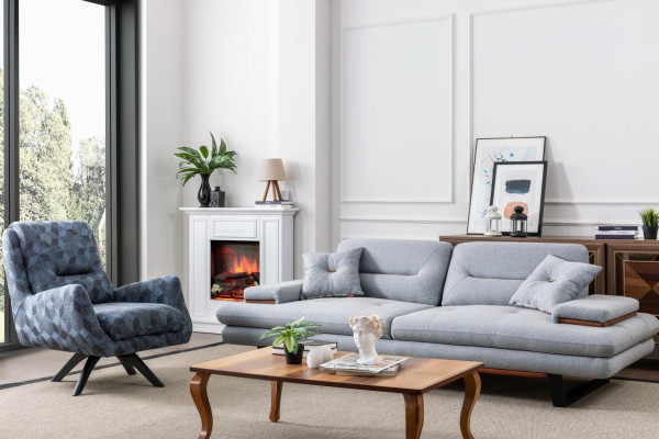 Moderne bankstel 3+1 zits woonkamer luxe grijs bankstel sets