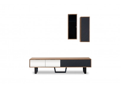 Wandmeubel woonkamerset TV-standaard 2x hangkast Designer woonwanden