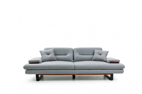 Moderne meubels Woonkamerbank 3-zits grijs xxl groot Designer 238cm meubels