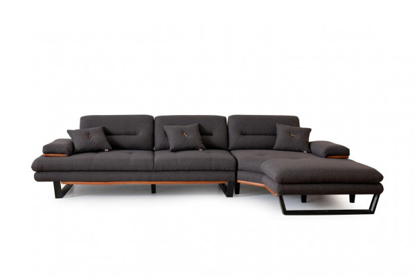 Ontwerper grijs hoekbank L-vorm modern meubilair woonkamer hoekbank sofa.