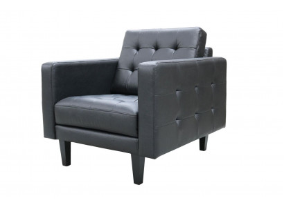 Fauteuil Club Lounge Ontwerper Leunstoel Gestoffeerde Bank 1-zits TV-leer