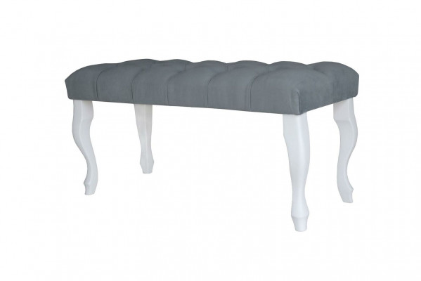Chesterfield zitkussen bank zitbank stof houten stijl voetenbankje