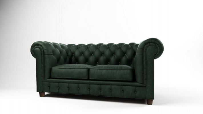 Chesterfield Luxe 2-zitsbank Beklede Bank Stoffen Bankstel Nieuw