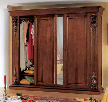 Slaapkamer kledingkast meubels Luxe Massief houten kasten Design Nieuw