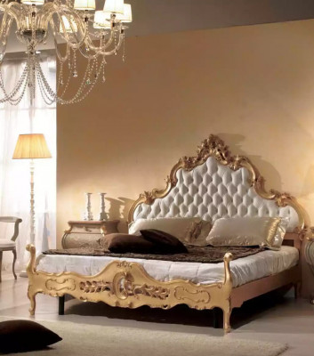 Compleet slaapkamer set Bed Nachtkastjes Commode Spiegel Set 5 delen