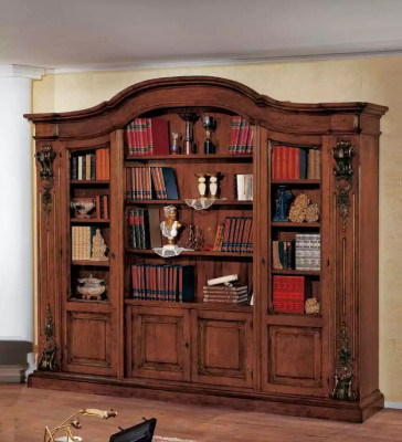 Bruine klassieke kantoormeubelen Massief houten bureau Boekenkast Kasten