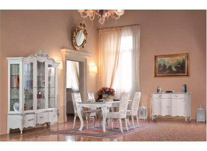Klassieke eetkamer meubels Eetkamerset Eettafel 4x stoelen Eetgroep 7-delig