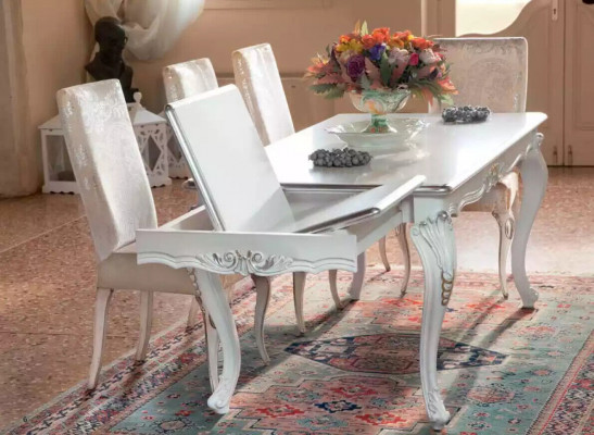 Klassieke eetkamer meubels Eetkamerset Eettafel 4x stoelen Eetgroep 7-delig