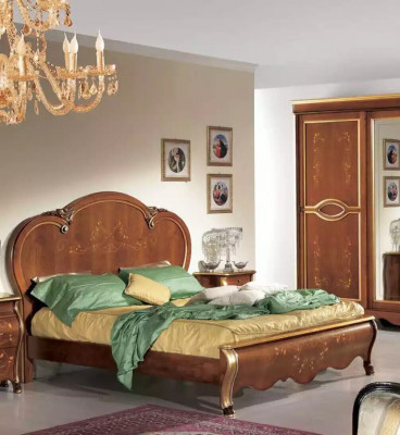 Volledige slaapkamer set Bed 2x nachtkastjes Kledingkast Commode