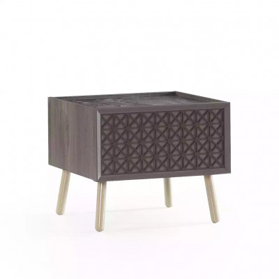 Slaapkamer nachtkastje nachttafel hout grijs kindernachtkastje luxe