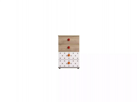 Kindermeubel Commode Ster Kast Hout Ladenkastje Dressoir Design Wit