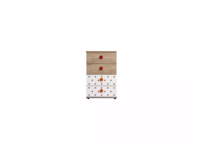 Kindermeubel Commode Ster Kast Hout Ladenkastje Dressoir Design Wit