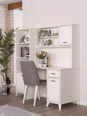 Kinderbureau Bureau Computertafel Hout Wit Ontwerp Tafel Tafels