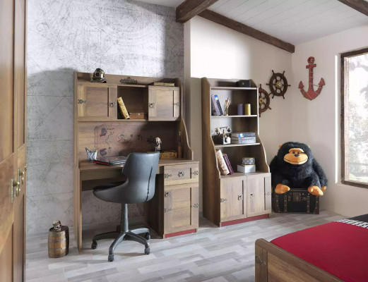 Kinderrek boekenrek boekenkast staand rek hout bruin kast