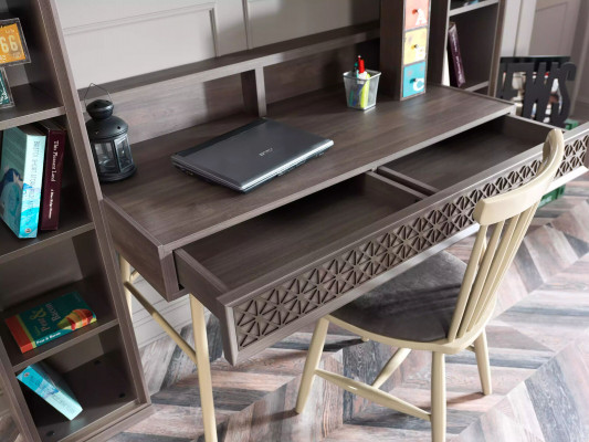 Computertafel Schrijftafel Hout Tafel Bureau Grijs Kinderbureau Luxe