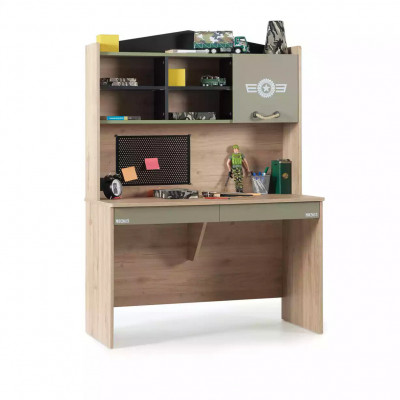 Garnituur Bureau Set Houten Tafel Boekenplank Groen Kinderkamer