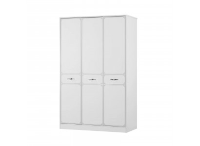 Houten kast Luxe kledingkast Kast Meubels Hout Wit 3 deuren Ontwerp