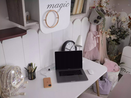 Ontwerper kinderkamer meubels bureau 2x boekenrekken houten meubels 3-delig