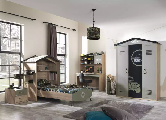 Kledingkast Houten kast Luxe kast Meubels Hout 3-deurs Ontwerp Groen