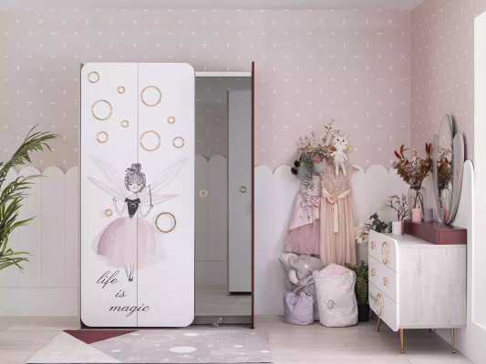 Witte kinderkamer kast Meisjes kledingkast Luxe houten kasten