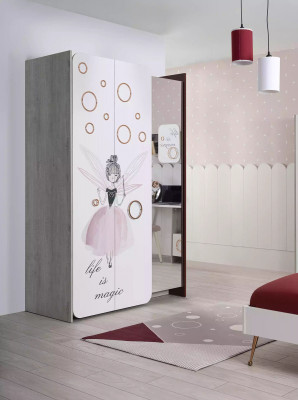 Witte kinderkamer kast Meisjes kledingkast Luxe houten kasten