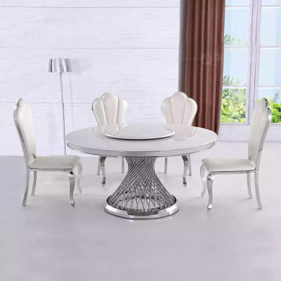 Ontwerper Gouden Ronde Tafel Roestvrijstalen Tafels Stijlvolle Eetkamermeubels